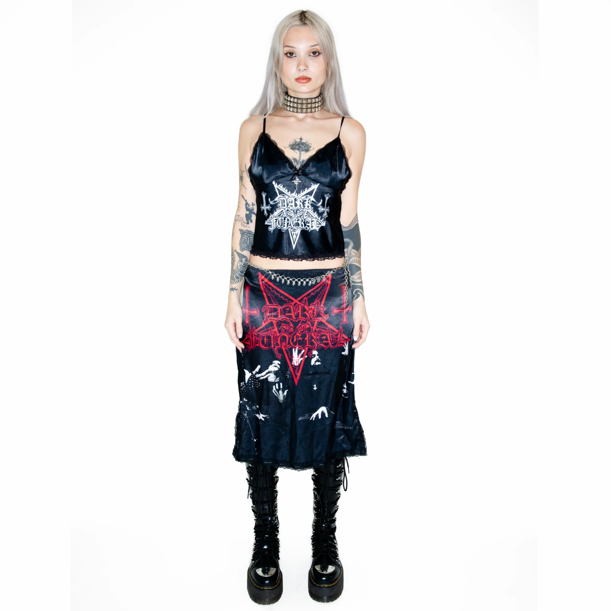 NIGHT FALL MIDI SKIRT SAMPLES - Image 2