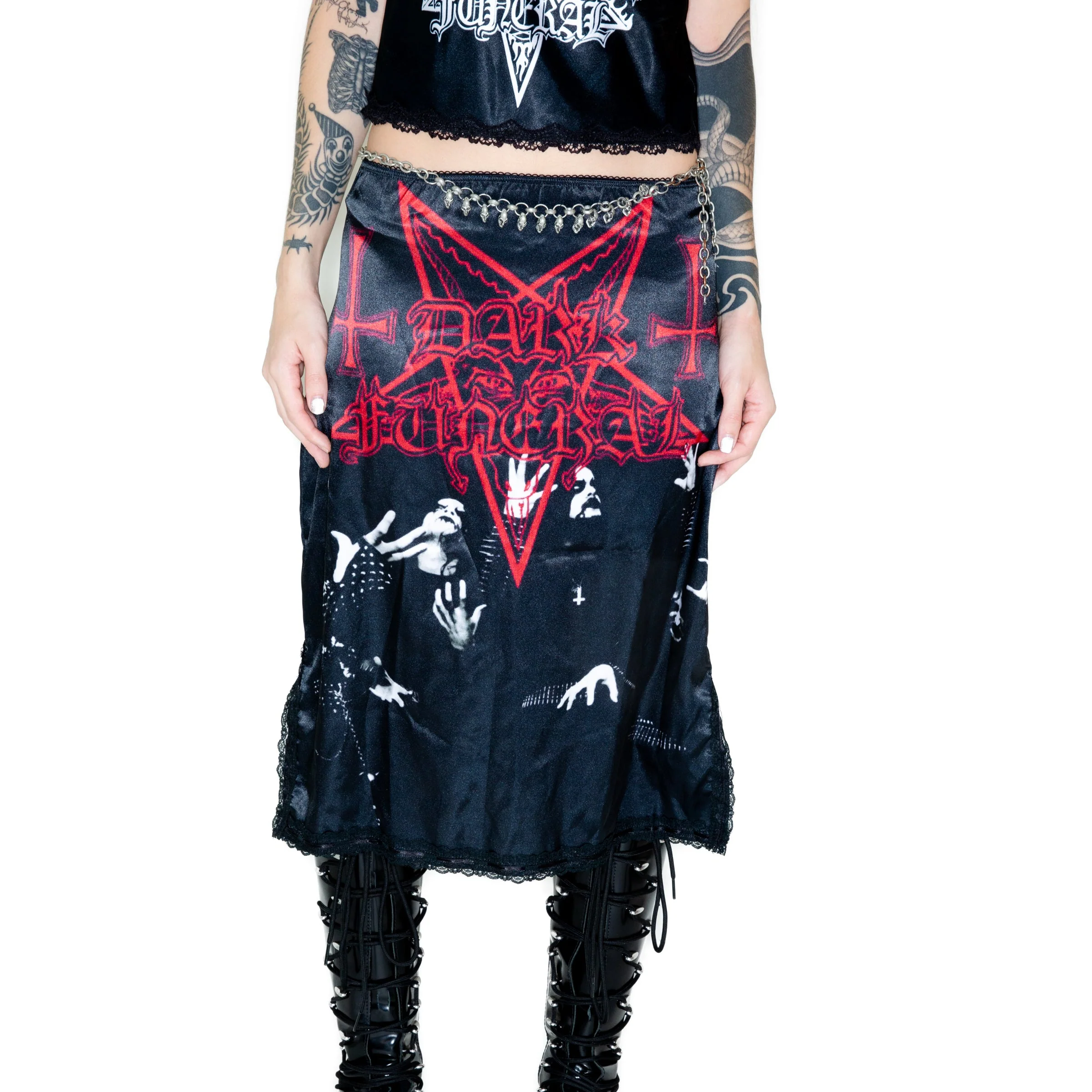 NIGHT FALL MIDI SKIRT SAMPLES - Image 3